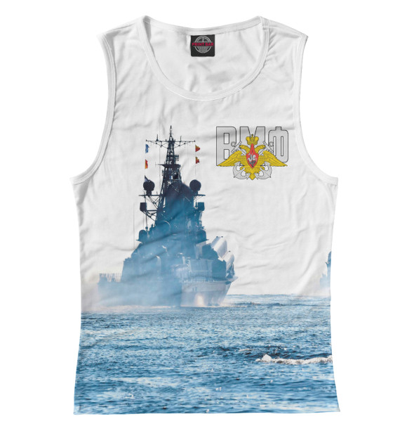 Майка для девочки с изображением Военно Морской Флот цвета Белый