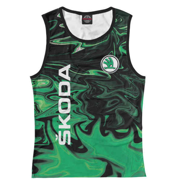 Майка для девочки с изображением Skoda цвета Белый