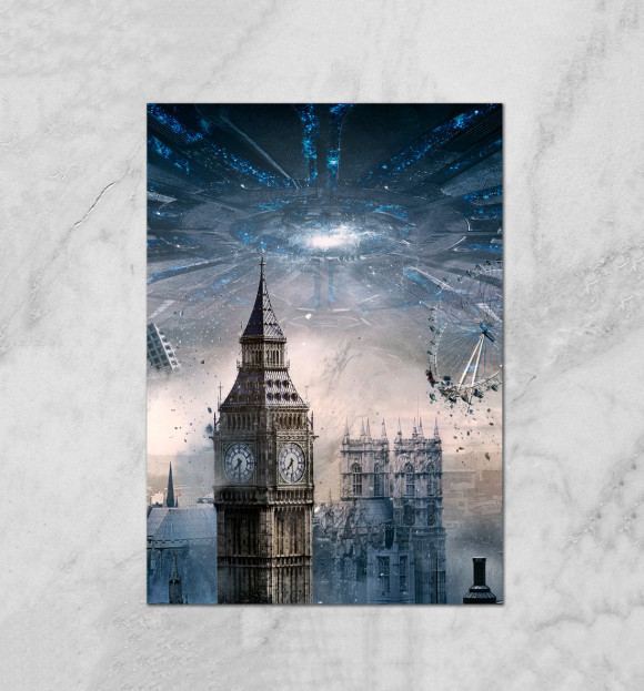 Плакат с изображением Лондон цвета Белый