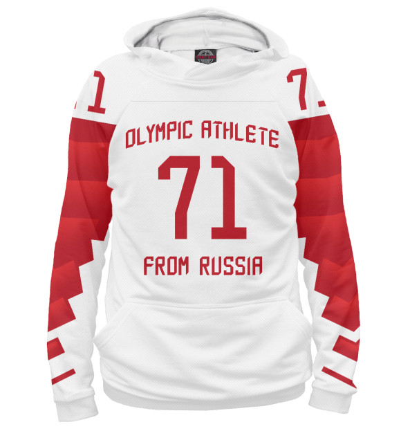 Худи для девочки с изображением Ковальчук Форма на Олимпиаде 2018 Гостевая цвета Белый