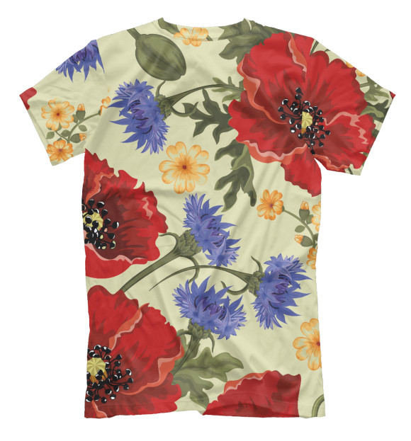 Мужская футболка с изображением Summer Flower цвета Белый