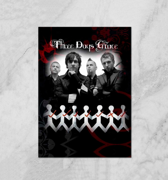 Плакат с изображением Three Days Grace цвета Белый