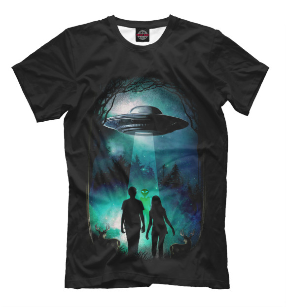 Мужская футболка с изображением Aliens цвета Черный