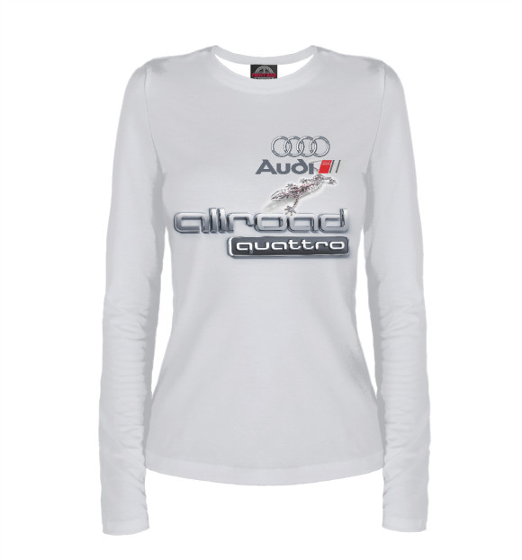 Женский лонгслив с изображением Audi цвета Белый