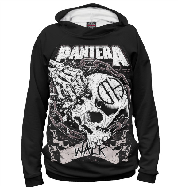 Женское худи с изображением Pantera Walk цвета Белый