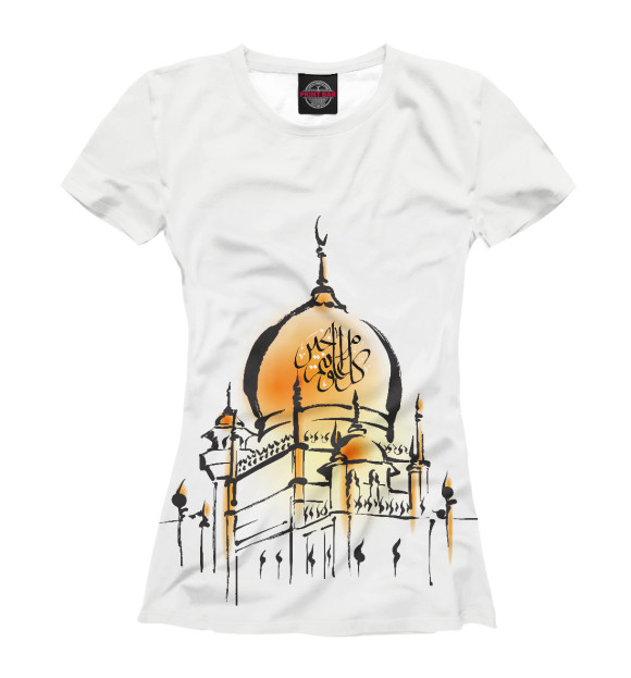 Женская футболка с изображением Ислам цвета Белый