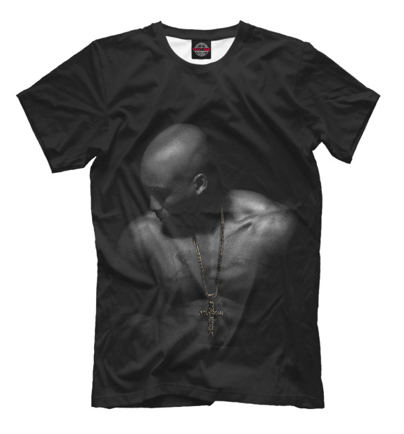 Футболка для мальчиков с изображением 2Pac цвета Черный