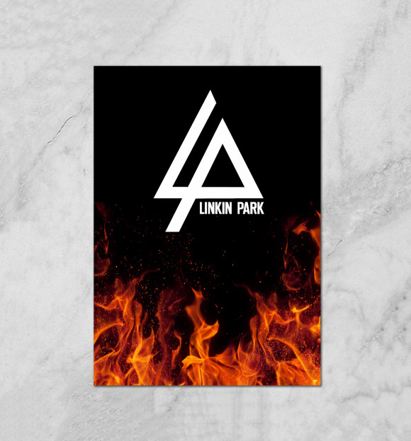Плакат с изображением Linkin Park цвета Белый