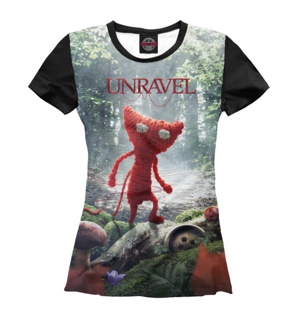 Женская футболка с изображением Unravel цвета Белый