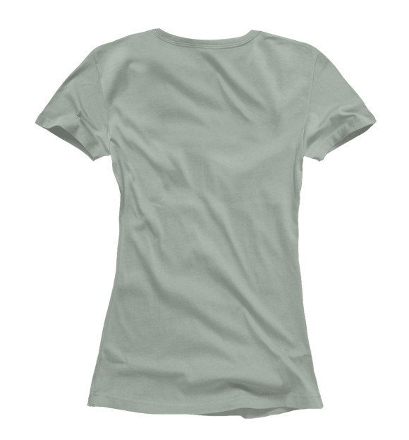 Женская футболка с изображением Бегемот цвета Белый