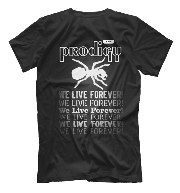 Мужская футболка с изображением We Live Forever! цвета Белый