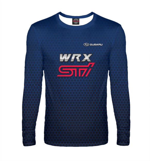 Мужской лонгслив с изображением WRX STI цвета Белый