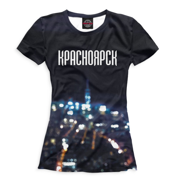Женская футболка с изображением Красноярск цвета Белый