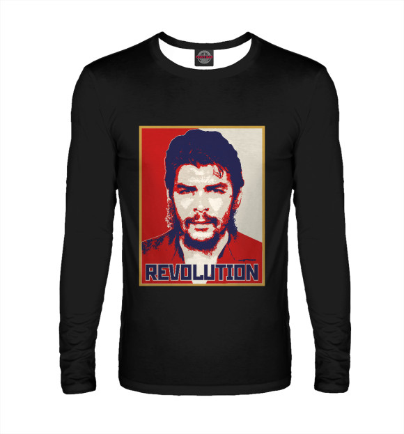 Мужской лонгслив с изображением Revolution цвета Белый