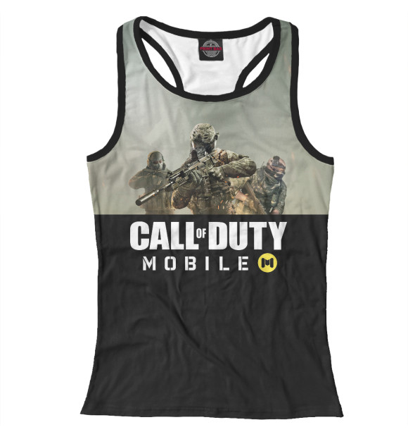 Женская майка-борцовка с изображением Call of Duty: Mobile цвета Белый