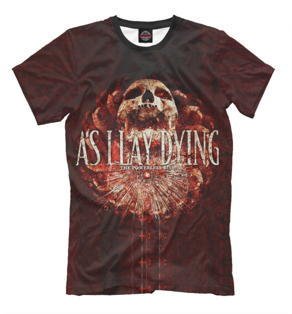 Мужская футболка с изображением As I Lay Dying цвета Темно-красный