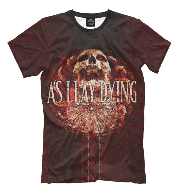 Футболка для мальчиков с изображением As I Lay Dying цвета Темно-красный