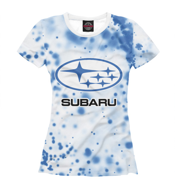Женская футболка с изображением Subaru / Субару цвета Белый