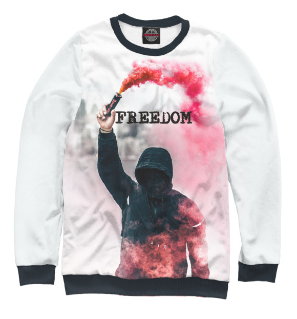 Свитшот для мальчиков с изображением Freedom цвета Белый