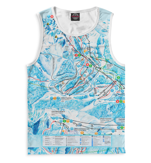 Мужская майка с изображением Сочи цвета Белый