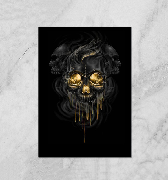 Плакат с изображением Dark цвета Белый