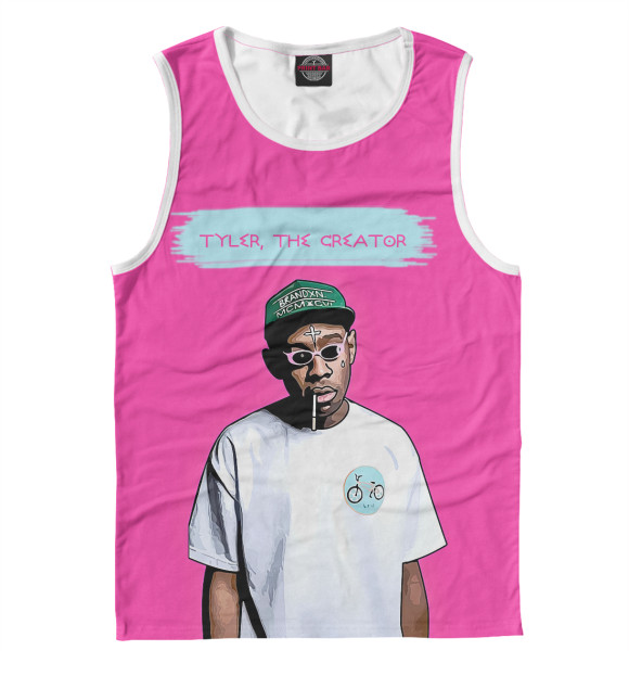 Мужская майка с изображением Tyler The Creator цвета Белый