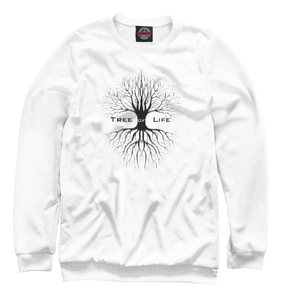 Свитшот для мальчиков с изображением Tree of Life цвета Белый