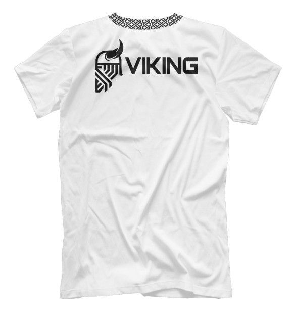 Мужская футболка с изображением Viking цвета Белый