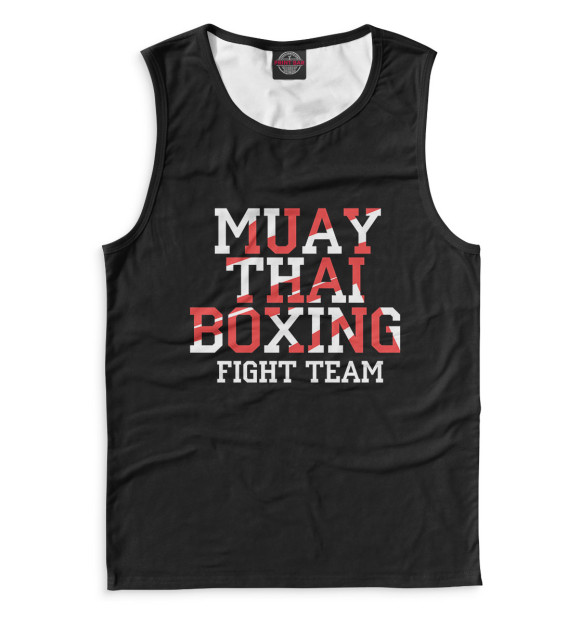 Майка для мальчика с изображением Muay Thai Boxing цвета Белый