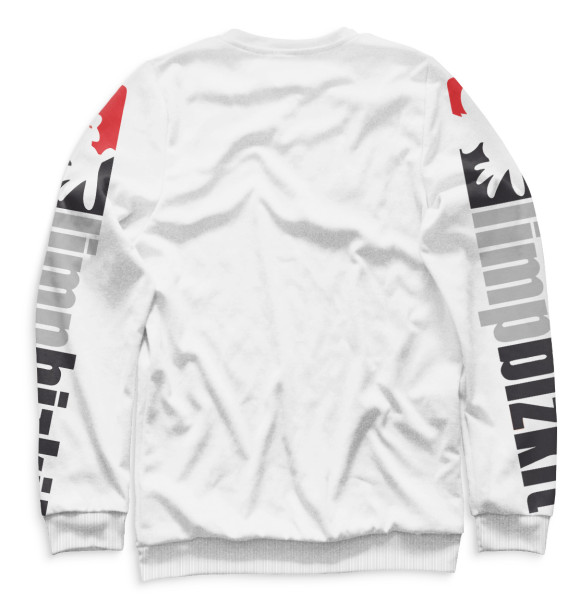 Мужской свитшот с изображением Limp Bizkit цвета Белый