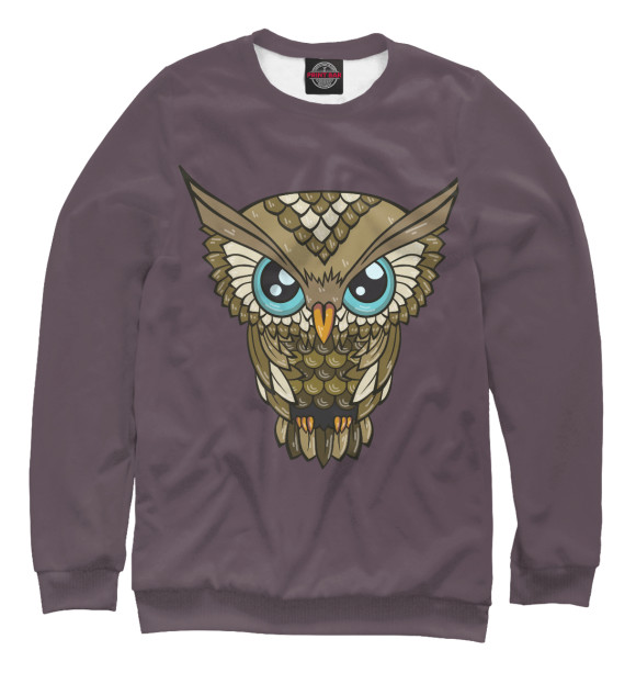 Свитшот для девочек с изображением Сова OWL цвета Белый
