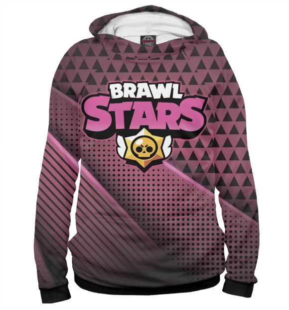 Мужское худи с изображением Brawl Stars цвета Белый