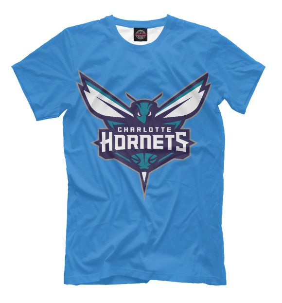 Футболка для мальчиков с изображением Charlotte Hornets цвета Грязно-голубой