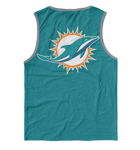 Мужская майка с изображением Miami Dolphins - Майами Долфинс цвета Белый