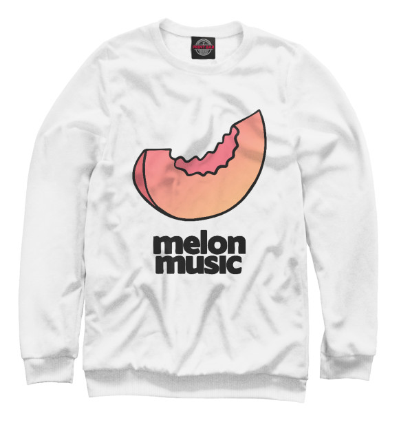 Женский свитшот с изображением Melon Music цвета Белый