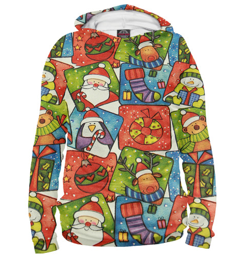 

Худи Print Bar, Белый, Новогодние картинки