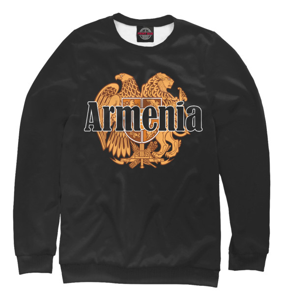 Свитшот для мальчиков с изображением Armenia цвета Белый
