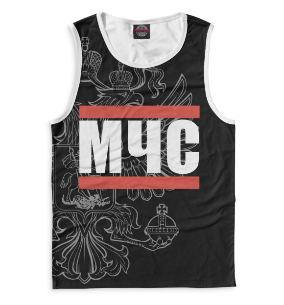 Мужская майка с изображением МЧС цвета Белый