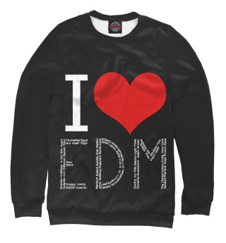 Свитшот для мальчиков I love EDM