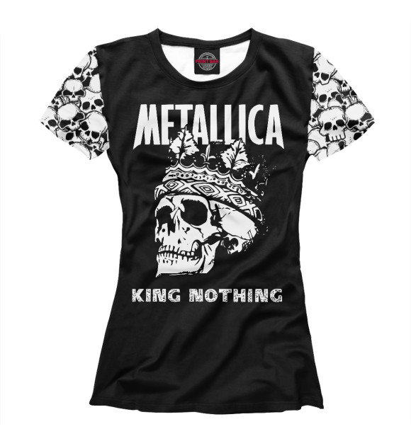 Футболка для девочек с изображением Metallica цвета Белый