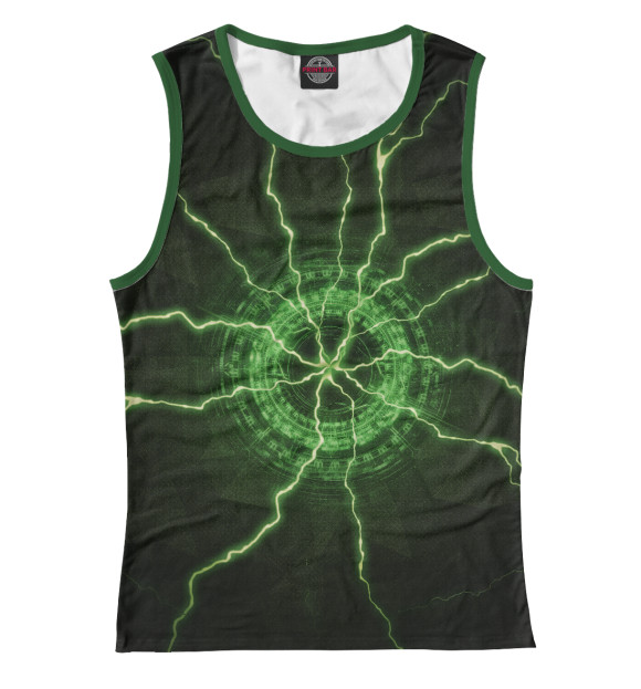 Женская майка с изображением Lightninig цвета Белый