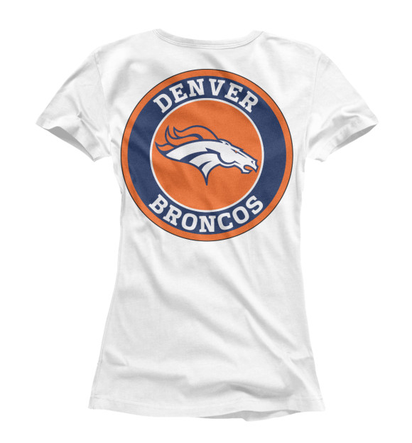 Женская футболка с изображением Denver Broncos - Денвер Бронкос цвета Белый
