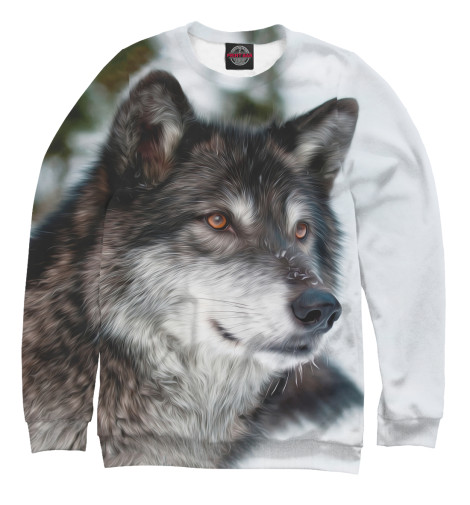 

Свитшоты Print Bar, Белый, Волк