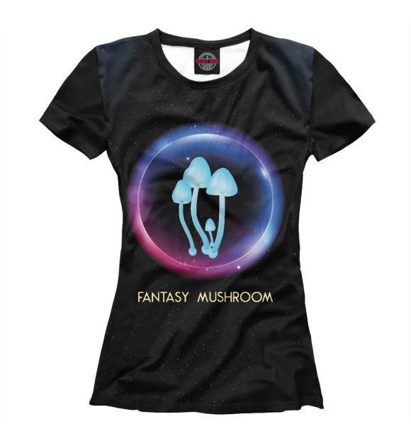 Футболка для девочек с изображением Fantasy mushroom цвета Белый