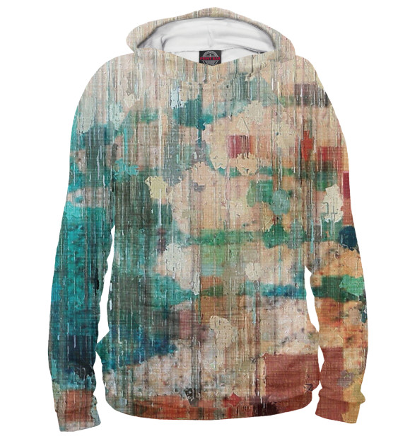 Мужское худи с изображением Впечатление цвета Белый