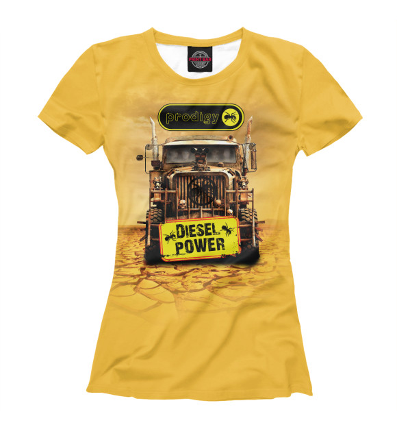 Женская футболка с изображением DieselPower цвета Белый
