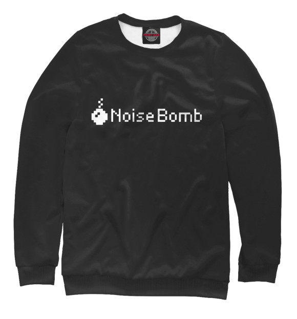 Мужской свитшот с изображением Noise Bomb цвета Белый
