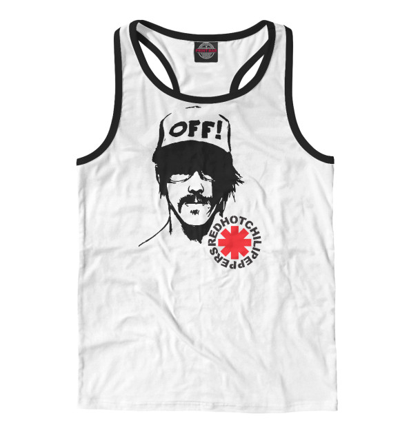 Мужская майка-борцовка с изображением Red Hot Chili Peppers цвета Белый