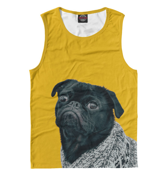 Майка для мальчика с изображением Собака осуждающе смотрит цвета Белый