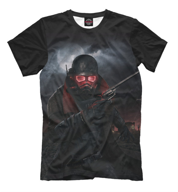 Мужская футболка с изображением Fallout: New Vegas цвета Черный